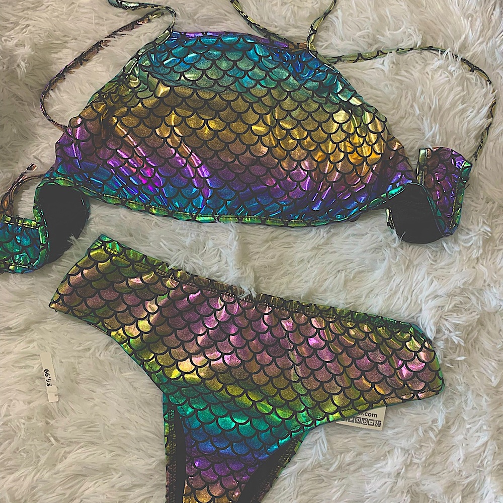 Shinny Mermaid scale bikini size medium
